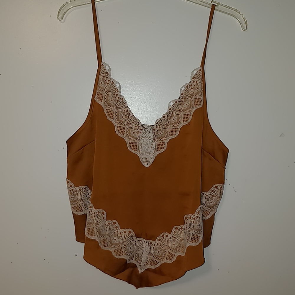 #14 Free People mustard camisole with lace